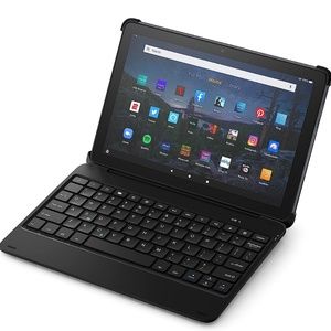 Amazon HD Fire 10 Tablet 2021 Blue with Bluetooth Keyboard Case + 128 GB CARD